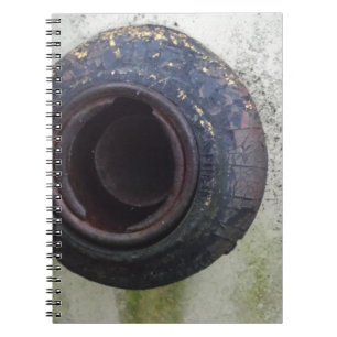 Vintages Lkw-Gas in Grün und Weiß Notizblock