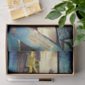 Vintages LKW-Geschenkpapier Seidenpapier (Geschenk)