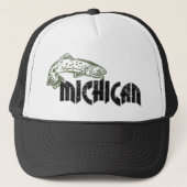 VINTAGES LOGO FISCH-MICHIGANS TRUCKERKAPPE (Vorderseite)