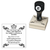 Vintages Logo für den Rustikalen Monogram-Schild Gummistempel (Stempel)