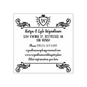 Vintages Logo für den Rustikalen Monogram-Schild Gummistempel (Prägung)