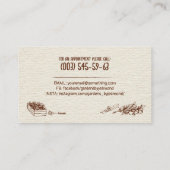 Vintages Logo für die Aquarellgarage Visitenkarte (Rückseite)