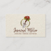 Vintages Logo für die Aquarellgarage Visitenkarte (Vorderseite)