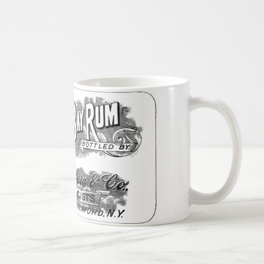 Vintages Logo für die Werbung in St. Thomas Bay Ru Kaffeetasse (Rechts)