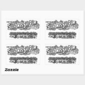 Vintages Logo für die Werbung in St. Thomas Bay Ru Rechteckiger Aufkleber (Blatt)