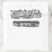 Vintages Logo für die Werbung in St. Thomas Bay Ru Rechteckiger Aufkleber (Tasche)