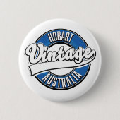 Vintages Logo für Hobart australia Button (Vorderseite)