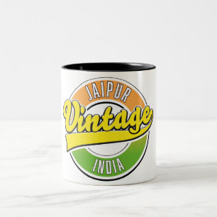 Vintages Logo für Jaipur Zweifarbige Tasse