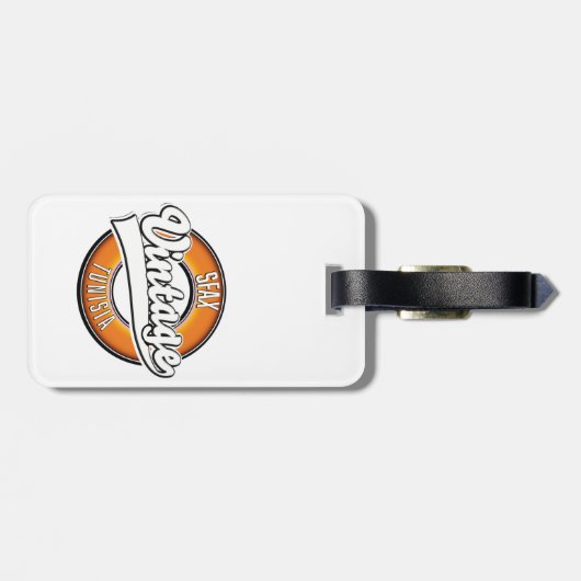 Vintages Logo für Sfax tunisia Gepäckanhänger (Rückseite horizontal)