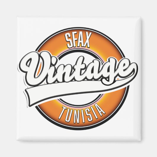 Vintages Logo für Sfax tunisia Magnet (Vorne)