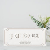 Vintages Logo Geschenkgutschein (Stehend Vorderseite)