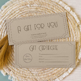 Vintages Logo Geschenkgutschein