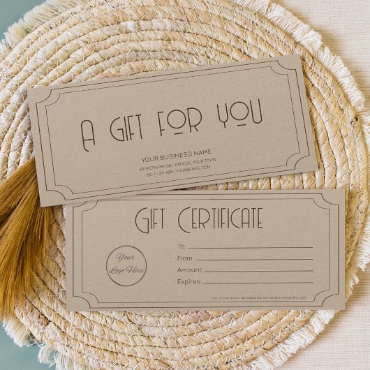 Vintages Logo Geschenkgutschein