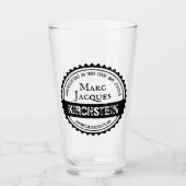 Vintages Logo Ihr Name Flaschenkappe Umlaufbahn Glas (Vorderseite)