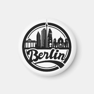 Vintages Logo-Magazin der Stadt Berlin Magnet