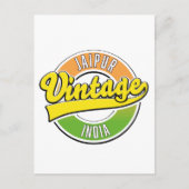 Vintages Logo-Plakatheft für Jaipur Postkarte (Vorderseite)