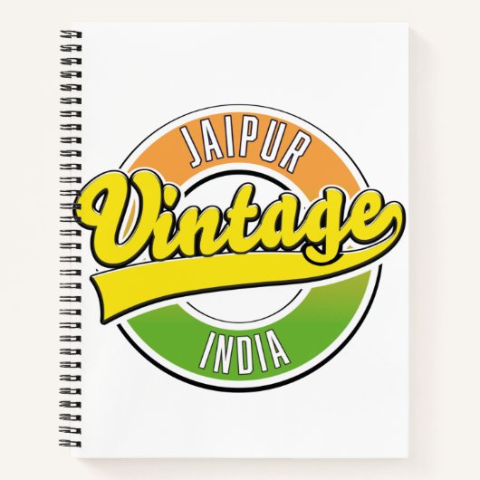 Vintages Logo-Poster Notizblock (Vorderseite)