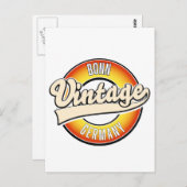 Vintages Logo Postkarte (Vorne/Hinten)