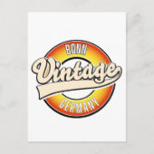 Vintages Logo Postkarte (Vorderseite)