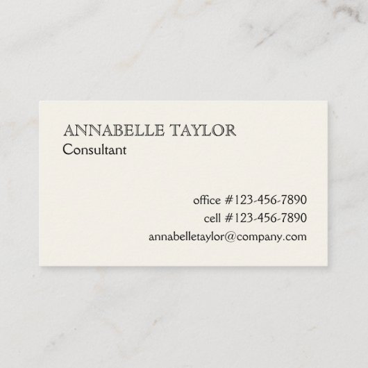 Vintages Logo Visitenkarte (Rückseite)