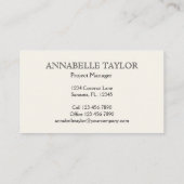 Vintages Logo Visitenkarte (Rückseite)