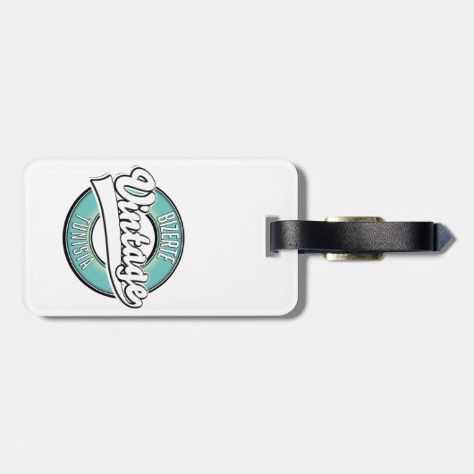 Vintages Logo von Bizerte tunisia Gepäckanhänger (Rückseite horizontal)