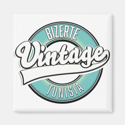 Vintages Logo von Bizerte tunisia Magnet (Vorne)