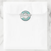 Vintages Logo von Bizerte tunisia Runder Aufkleber (Tasche)