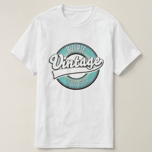 Vintages Logo von Bizerte tunisia T-Shirt (Design vorne)