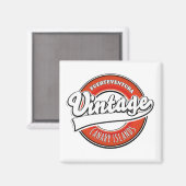 Vintages Logo von Fürteventura Magnet (Vorderseite/Rückseite)