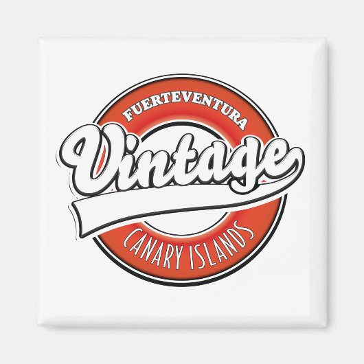 Vintages Logo von Fürteventura Magnet (Vorne)