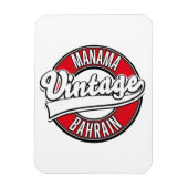 Vintages Logo von Manama Bahrain Magnet (Vertikal)