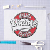 Vintages Logo von Manama Bahrain Seidenpapier (Handwerk)