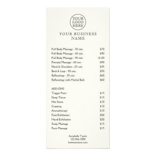 Vintages Logo Werbekarte (Vorne)