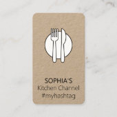 Vintages Logorestaurant & Küche Channel QR-Code Visitenkarte (Vorderseite)