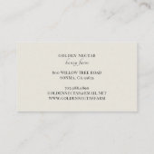 Vintages Logos für Honigbienen Visitenkarte (Rückseite)