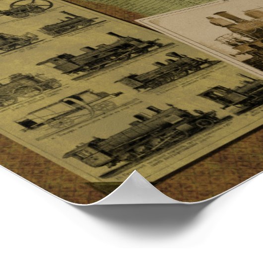 Vintages Lokomotiv-Poster Poster (Ecke)