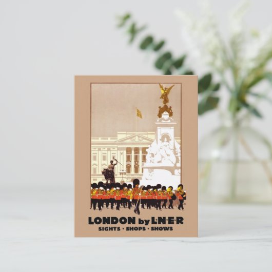 Vintages London - England durch Eisenbahn Postkarte (Stehend Vorderseite)