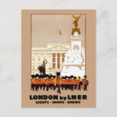 Vintages London - England durch Eisenbahn Postkarte (Vorderseite)