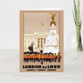 Vintages London - England mit Bahnreise Postkarte (Vorderseite)