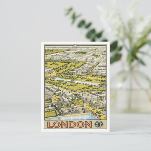 Vintages London - England Postkarte (Stehend Vorderseite)