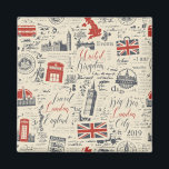 Vintages London Magnet<br><div class="desc">Vintage englische Sehenswürdigkeiten,  Attraktionen und Texte sind eine unterhaltsame und trendige Art,  Dekoration,  Geschenke,  Kleidung und Haushaltsartikel für jeden Anlass zu kleiden. Karo in meinem Shop für weitere Musterartikel und Geschenkideen oder kombiniere Gegenstände zu einem interessanten Geschenkpaket!</div>