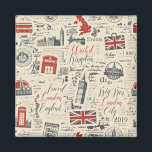 Vintages London Magnet<br><div class="desc">Vintage englische Sehenswürdigkeiten,  Attraktionen und Texte sind eine unterhaltsame und trendige Art,  Dekoration,  Geschenke,  Kleidung und Haushaltsartikel für jeden Anlass zu kleiden. Karo in meinem Shop für weitere Musterartikel und Geschenkideen oder kombiniere Gegenstände zu einem interessanten Geschenkpaket!</div>