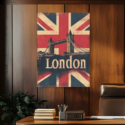 Vintages London Tower Bridge Travel Poster