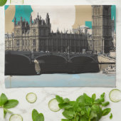 Vintages London Travel Poster Geschirrtuch (Gefaltet)