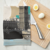 Vintages London Travel Poster Geschirrtuch (Viertel Falte)
