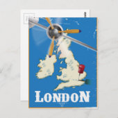 Vintages London Travel Poster Postkarte (Vorne/Hinten)