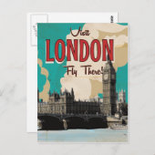 Vintages London Travel Poster Postkarte (Vorne/Hinten)