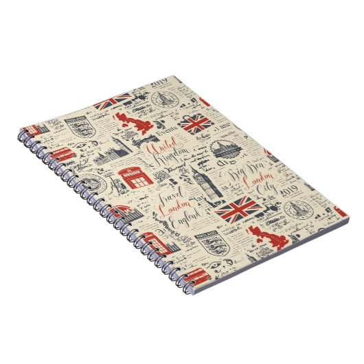Vintages Londoner Foto-Notebook Notizblock (Rechte Seite)
