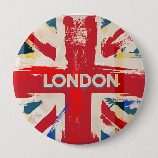 Vintages Londoner Gewerkschaft Poster Button (Vorderseite)